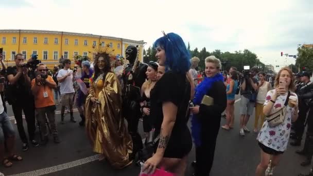 Kyiv Ukraine February 2019 Lgbt Equality March Pride Parade Young — Vídeos de Stock