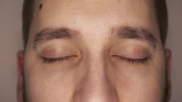 Grüne Augen Großaufnahme Mit Kapillaren Das Konzept Der Augenheilkunde Und — Stockvideo