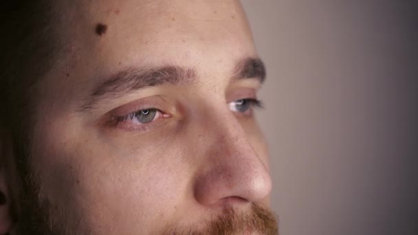 Ojos Verdes Cerca Con Capilares Concepto Oftalmología Medicina Vistas Diferentes — Vídeos de Stock