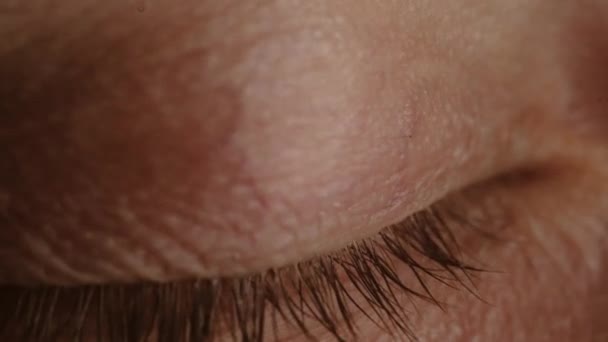 Olho Verde Perto Com Capilares Conceito Oftalmologia Medicina Macro Olho — Vídeo de Stock