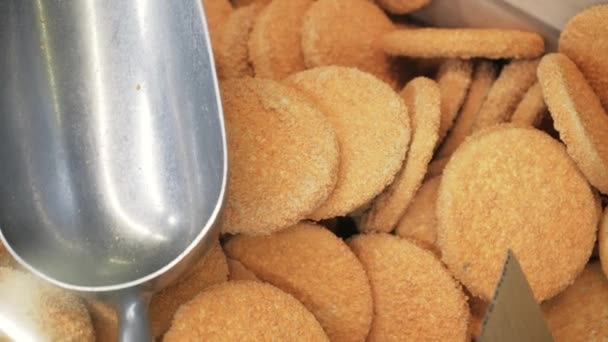 Nuggets Pollo Congelados Congelador Productos Semielaborados Comida Poco Saludable Alimentos — Vídeos de Stock