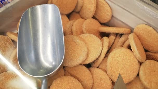 Nuggets Frango Congelados Congelador Produtos Semi Acabados Comida Pouco Saudável — Vídeo de Stock