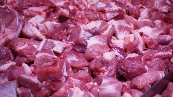 Negozio Carne Ampia Selezione Prodotti Base Carne Supermercato Carne Fresca — Foto Stock