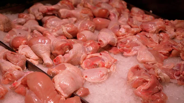 Tienda Carne Una Amplia Selección Productos Cárnicos Supermercado Carne Fresca —  Fotos de Stock