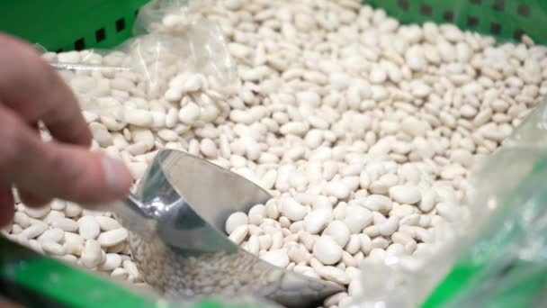 농산물 바구니 콩입니다 상품의 건강에 식사의 — 비디오