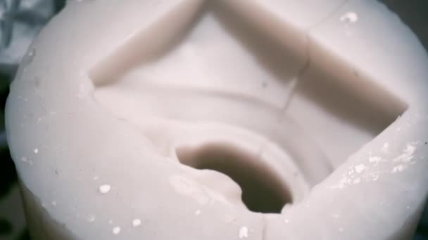Zakład Produkcji Gipsowych Rzeźb Ręcznie Robiona Domowa Produkcja Forma Silikonowa — Wideo stockowe