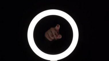 pack of gestures. female hands close-up make figures from fingers. finger play. points his finger at the frame. Hey, you. we need you. were watching you.