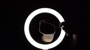 gesture package. female hands close-up make figures from fingers. finger play. Middle finger up. Obscene gesture fuck yourself.