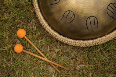 Yüzeyi turuncu uçlu sopalarla süslenmiş bir orman açıklığında bir pervane duruyor. Bir ksilofonun sonoröz sesi uzayın melodisiyle ilişkilendirilir.