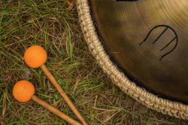 Yüzeyi turuncu uçlu sopalarla süslenmiş bir orman açıklığında bir pervane duruyor. Bir ksilofonun sonoröz sesi uzayın melodisiyle ilişkilendirilir.