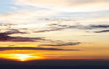 colorful dramatic sky with cloud at sunset.beautiful sky with clouds background