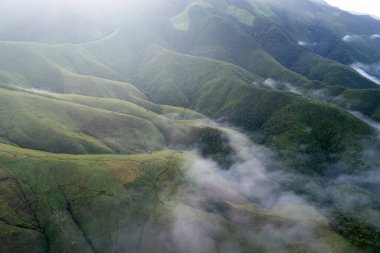 Top view Landscape of Morning Mist with Mountain Layer at Sapan nan thailand