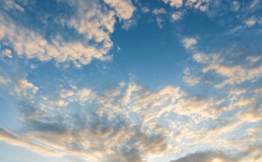 colorful dramatic sky with cloud at sunset.beautiful sky with clouds background