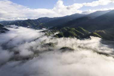 Top view Landscape of Morning Mist with Mountain Layer at Sapan nan thailand