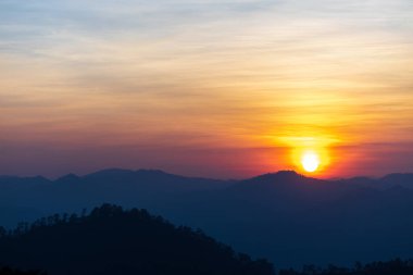 colorful dramatic sky with cloud at sunset.beautiful sky with clouds background