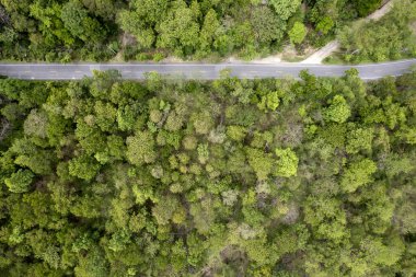 Top view Landscape of Morning Mist with Mountain Layer at north of Thailand. mountain ridge and clouds in rural jungle bush forest