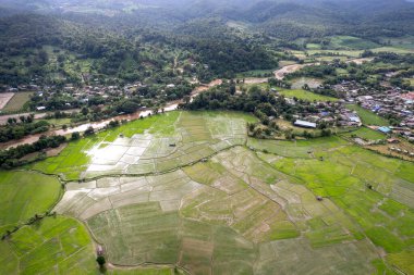 Top view Landscape of Morning Mist with Mountain Layer at north of Thailand