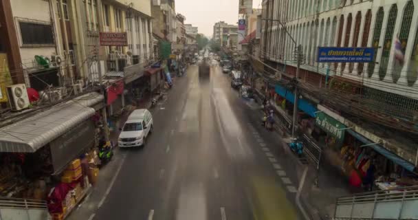 Bangkok Tajlandia Stycznia 2020 Ruch Pojazdów Korki Ulicy Chakkraphet Pobliżu — Wideo stockowe