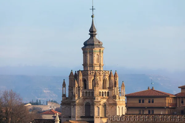 Tarazona Spanien Dezember 2020 Nahaufnahme Eines Der Türme Der Kathedrale — Stockfoto
