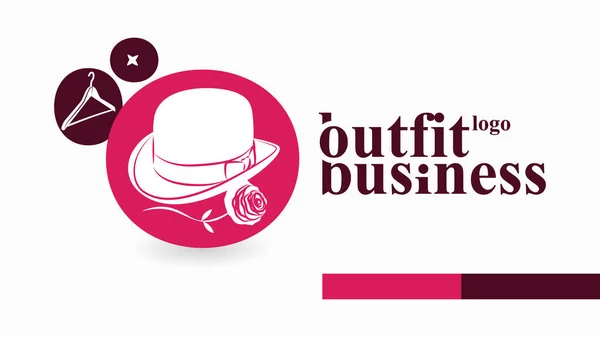 Logo Mit Kleiderschrank Elementen Die Die Idee Des Outfits Und — Stockvektor