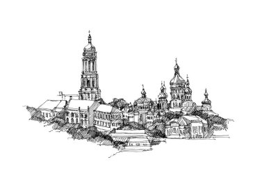 Kuiv Pechersk Lavra 'nın çizimi