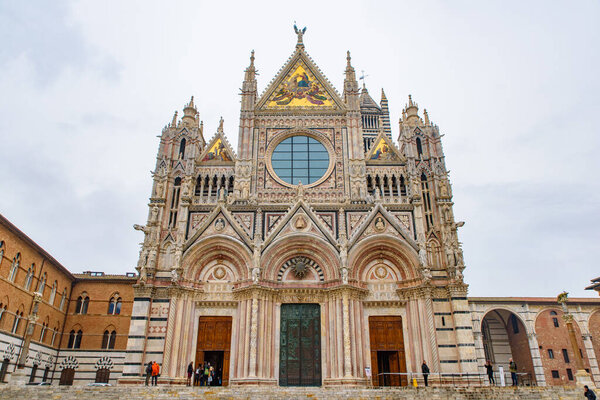 Siena Cathedral, a medieval church in Siena, Italy