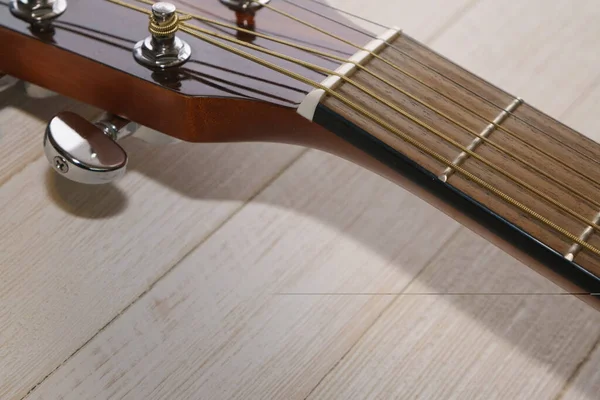 Close Acoustic Guitar Head — Stock Photo, Image