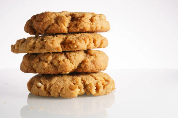 Stock image Homemade peanut butter cookies stack