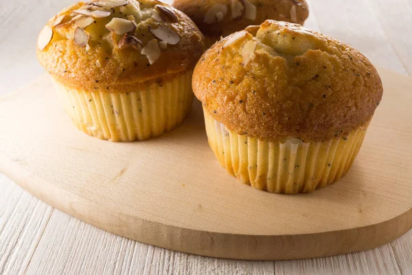 Muffins Semente Papoula Amêndoa — Fotografia de Stock