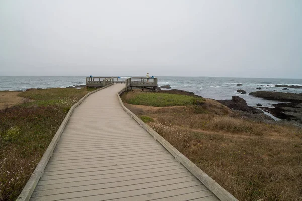 Kusthooglanden Verheven Walkway Dek Naar Oceaan Uitzicht — Stockfoto