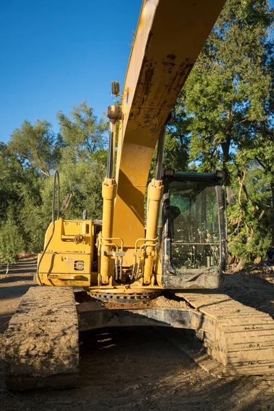 Grandes Pistones Hidráulicos Jack Tractor Excavadora —  Fotos de Stock