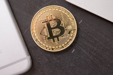 Altın bitcoin cryptocurrency sikke