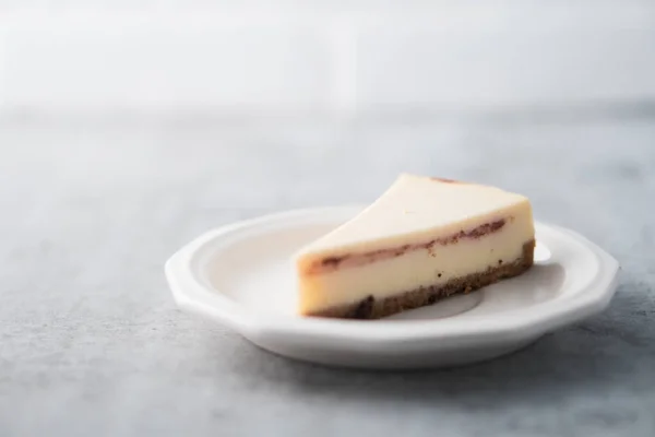 Una Fetta Cheesecake New York — Foto Stock