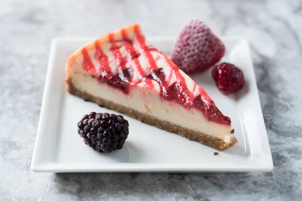 Berry Mixxed Berry Rasberry Strawberry Cheesecake — Stock Photo, Image