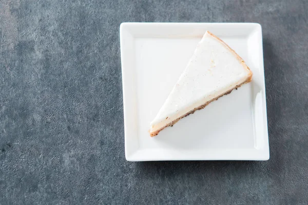 Una Fetta Cheesecake Classico — Foto Stock