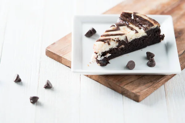 Choklad Virvel Cheesecake — Stockfoto