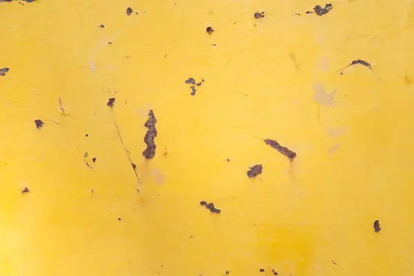 Metal Pintado Amarelo Com Ferrugem Angústia — Fotografia de Stock