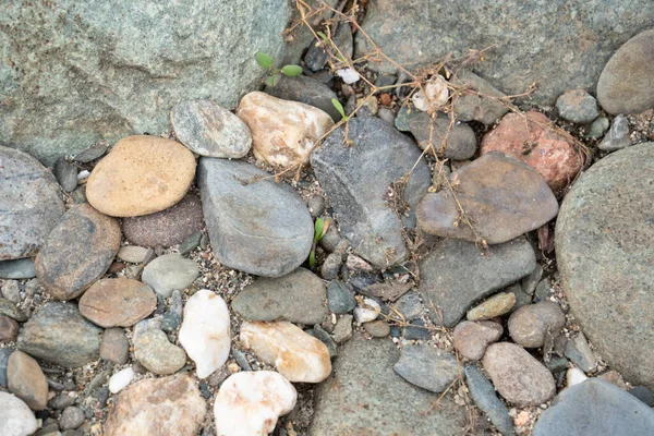 Natürlicher Flussfelsen Mit Quarz Und Granit — Stockfoto