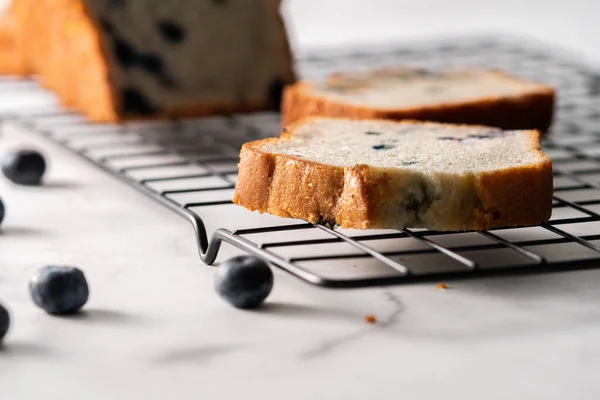 Blueberry muffin loaf bread cake sliced