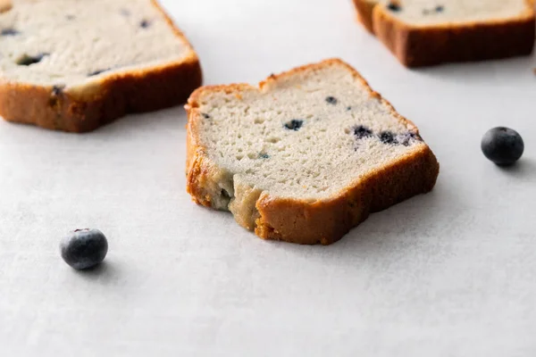 stock image Blueberry muffin loaf bread cake sliced