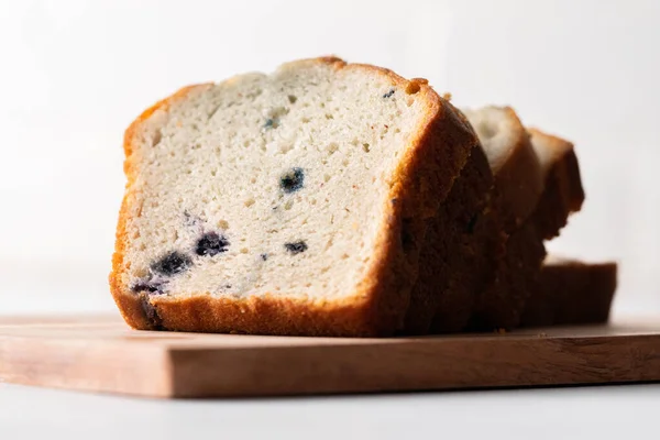 stock image Blueberry muffin loaf bread cake sliced