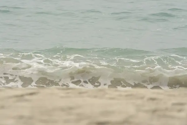 Мягкая Теплая Мягкая Волна Воды Песка — стоковое фото