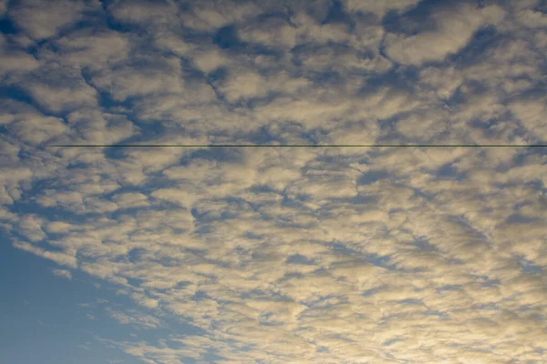 Hemel Wolk Wolkendek Blauw Natuur Lucht Kleur Achtergrond Cirrocumulus Dag — Stockfoto