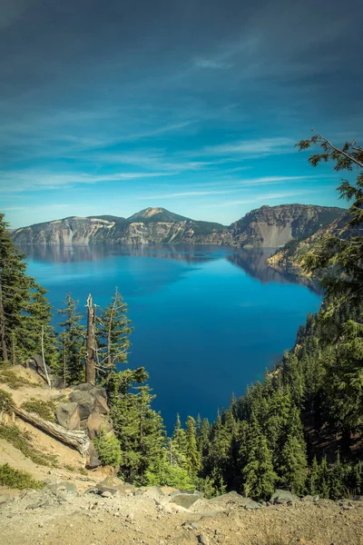 Lindas Paisagens Lago Crater Cratera Lago Floresta Nacional Oregon — Fotografia de Stock