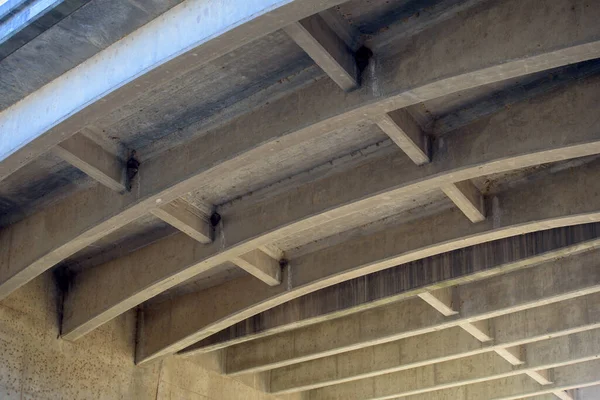 Closeup View Bridge Balks Supporting Construction — Stock Photo, Image