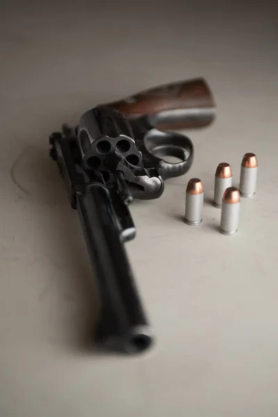 Western revolver six shooter handgun with bullets