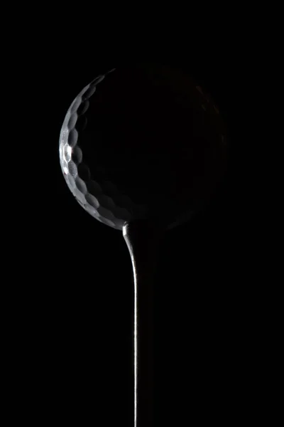 Bola Golfe Tee Destaque Contraste Alto Épico Imagem De Stock