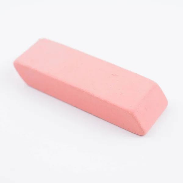 Isolated White Pink Eraser School Office — Stock Photo, Image