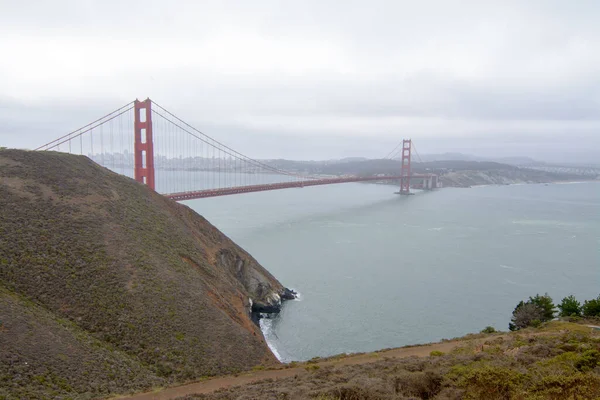 Clima Sombrío Sobre Puente Golden Gate San Francisco California — Foto de Stock