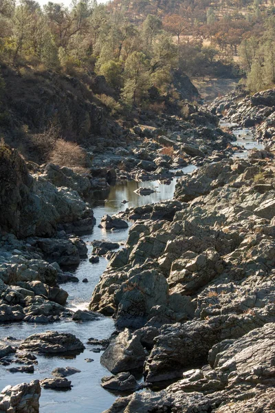 Consumnis River Kalifornien Granitfelsen Und Rauschendes Wasser — Stockfoto